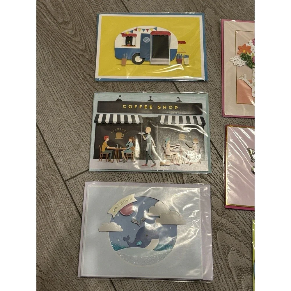 Burgoyne Hand Crafted Blank Greeting Cards Lot Of 8 New‎ Sealed